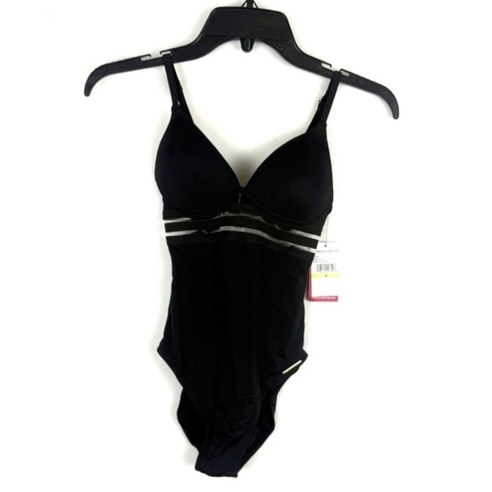 Vince Camuto Women’s Black One Piece Swimsuit Size 4 - Picture 1 of 4